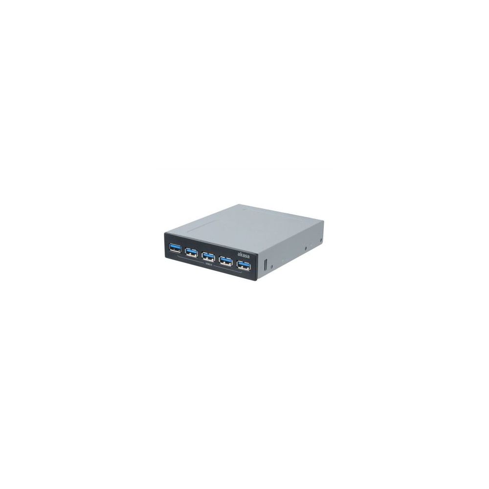 Akasa - Hub USB en façade 3,5'' 5x USB 3.0 - Lecteur carte mémoire
