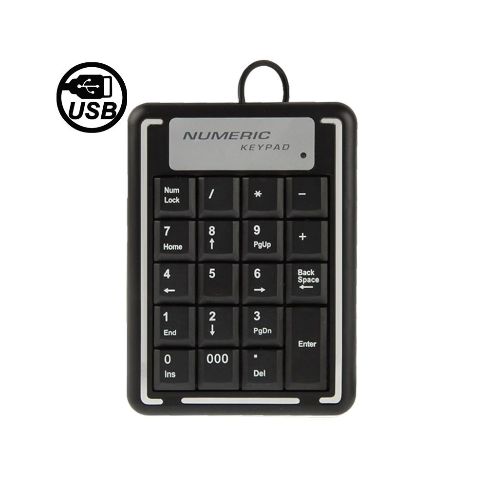 Wewoo - Mini Clavier QWERTY Pad numérique non-synchrone d'ordinateur portable d'USB avec 19 clés - Clavier