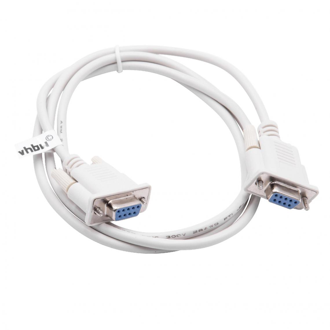Vhbw - vhbw Câble de l'adaptateur série RS-232, Câble null modem pour les PCs et périphérique 130cm gris - Accessoires alimentation