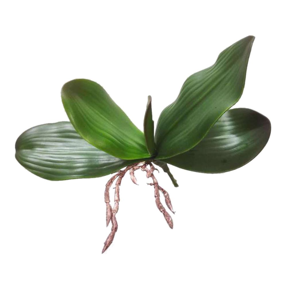 marque generique - feuille d'orchidée artificielle vert fausses plantes feuille table de mariage décor b - Plantes et fleurs artificielles