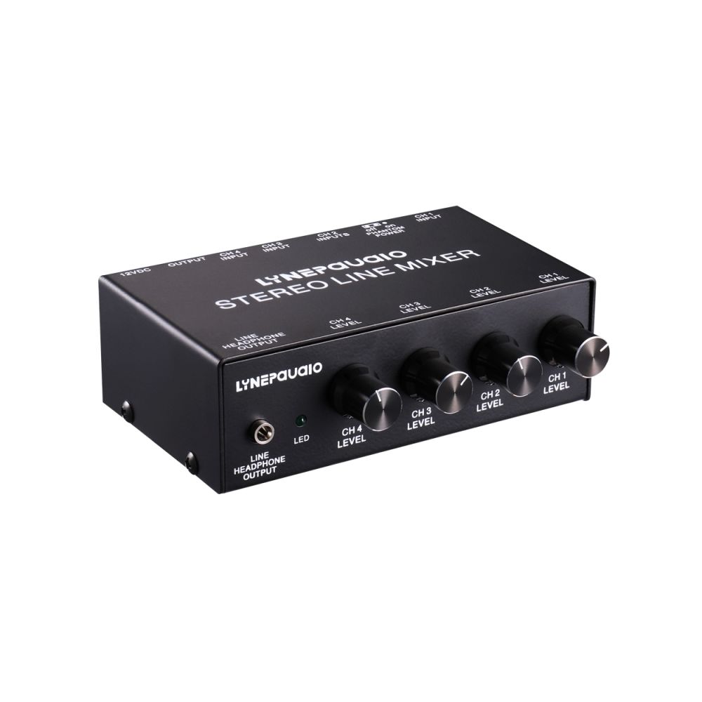 Wewoo - Ampli LINEPAUDIO B895 Console de mixage pour microphone stéréo à cinq canaux avec surveillance des écouteurs (noir) - Ampli
