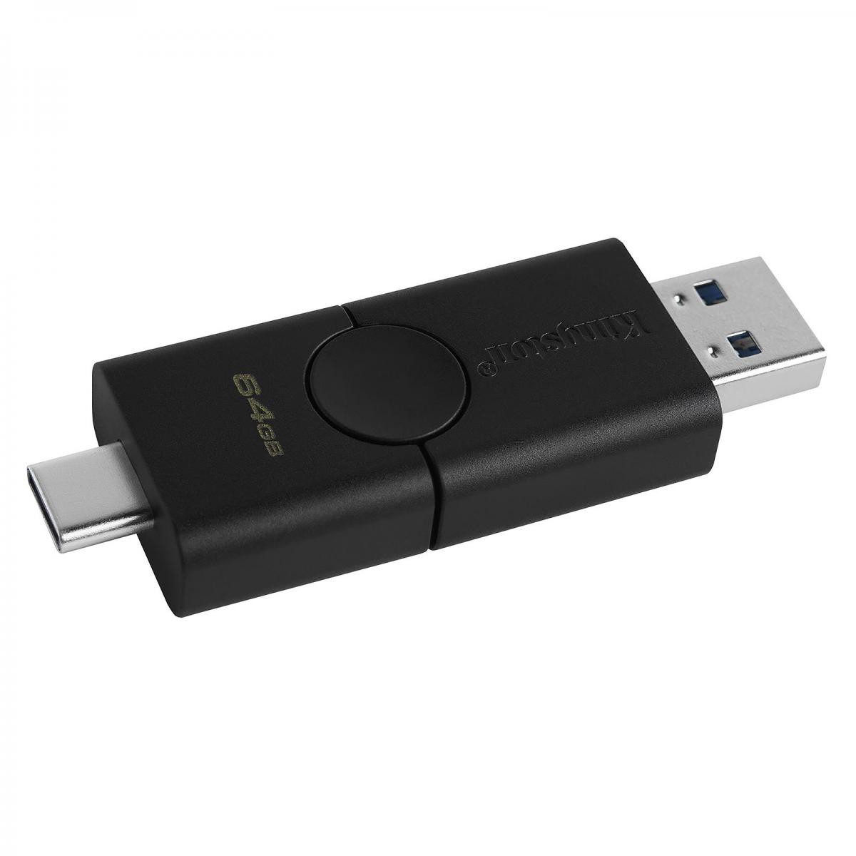 Kingston - KINGSTON 64Go DT Duo USB3.2 Gen1+Type-C 64Go DataTraveler Duo USB3.2 Gen1 + Type-C - Clés USB