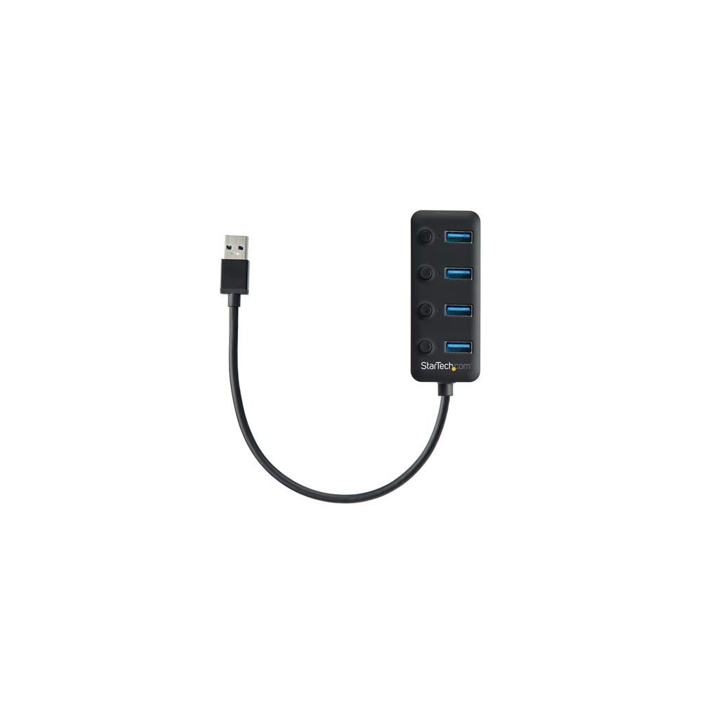 Startech - StarTech.com Hub USB 3.0 à 4 ports avec interrupteurs marche/arrêt - Hub