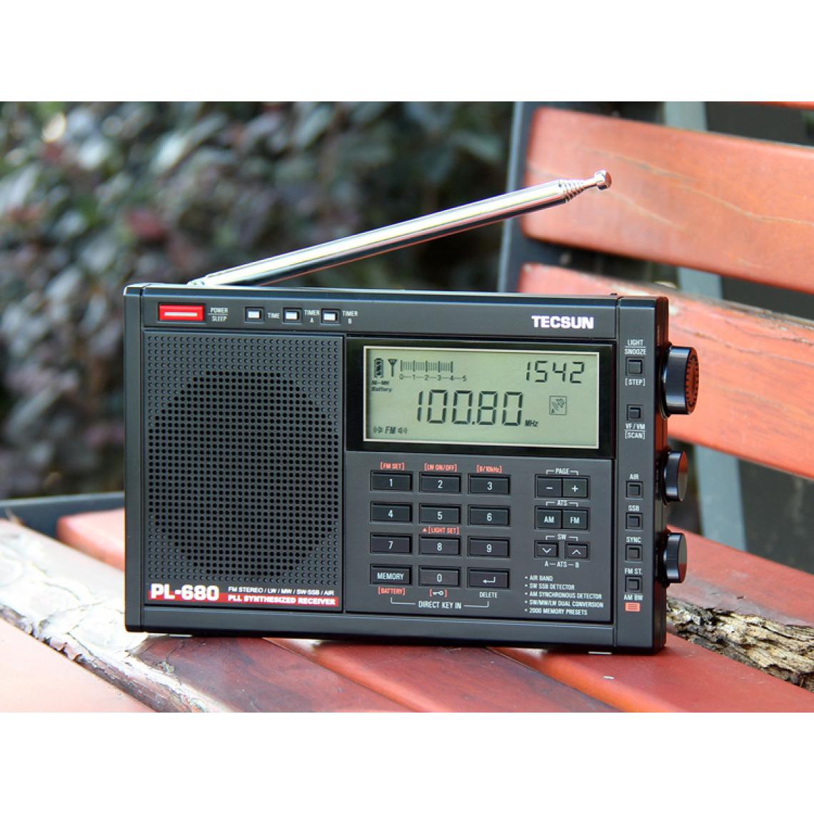 Universal - PL 680 Radio stéréo numérique haute performance à bande entière Radio FM AM Radio SW SSB |(Le noir) - Radio