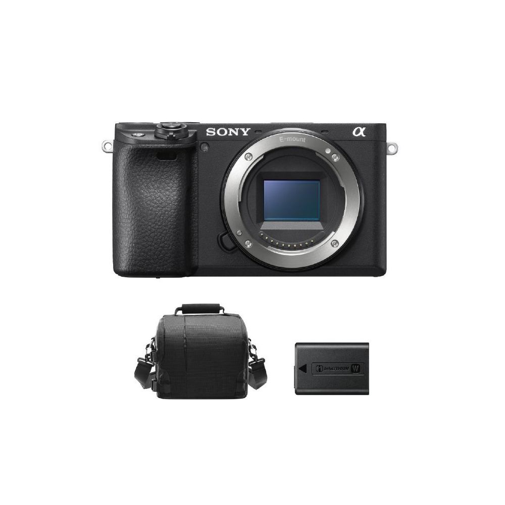 Sony - SONY A6400 Body Black +camera Bag + NP-FW50 Battery - Reflex Grand Public