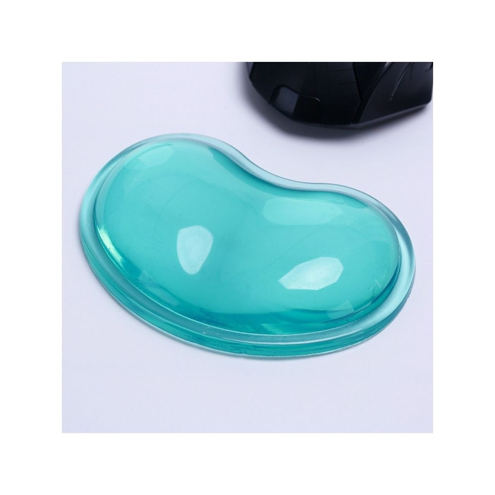 Wewoo - Tapis de souris de en silicone transparent forme de coeur de au poignet cristal antidérapant vert - Tapis de souris