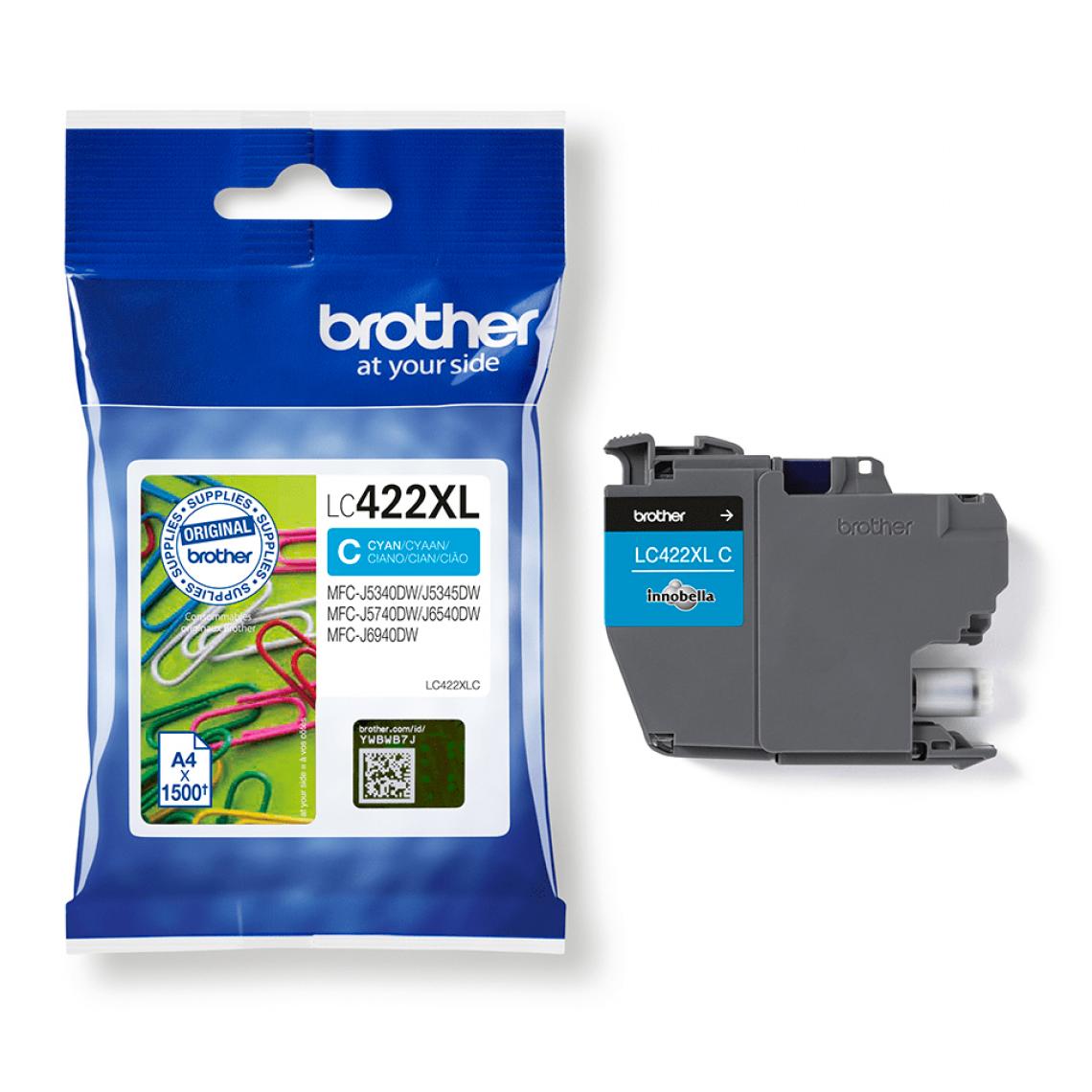 Brother - LC422XLC HY Ink For BH19M/B LC422XLC HY Ink Cartridge For BH19M/B Compatible with MFC-J5340DW MFC-J5740DW MFC-J6540DW MFC-J6940DW 1500 pages - Cartouche d'encre