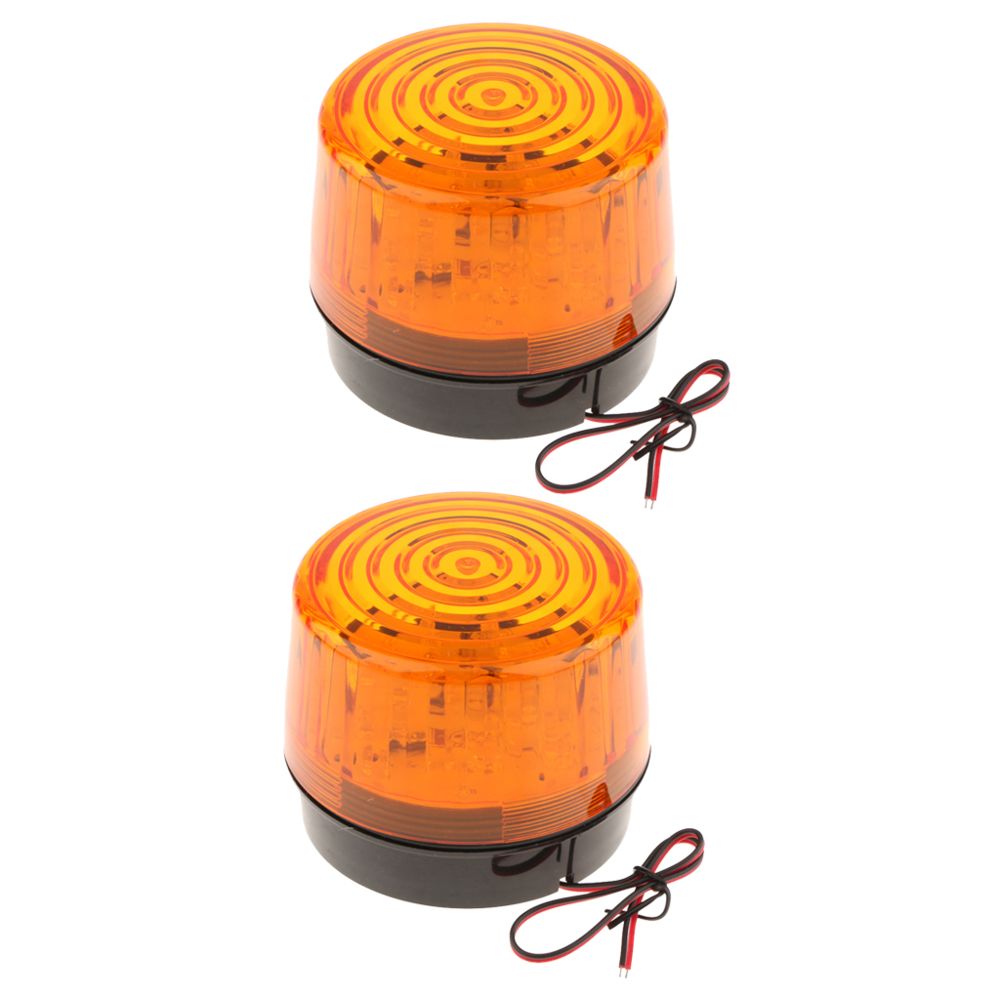 marque generique - 2 pièces Attention Attention Lumière Lampe Alarme Trafic Flash Lumière Orange - Webcam