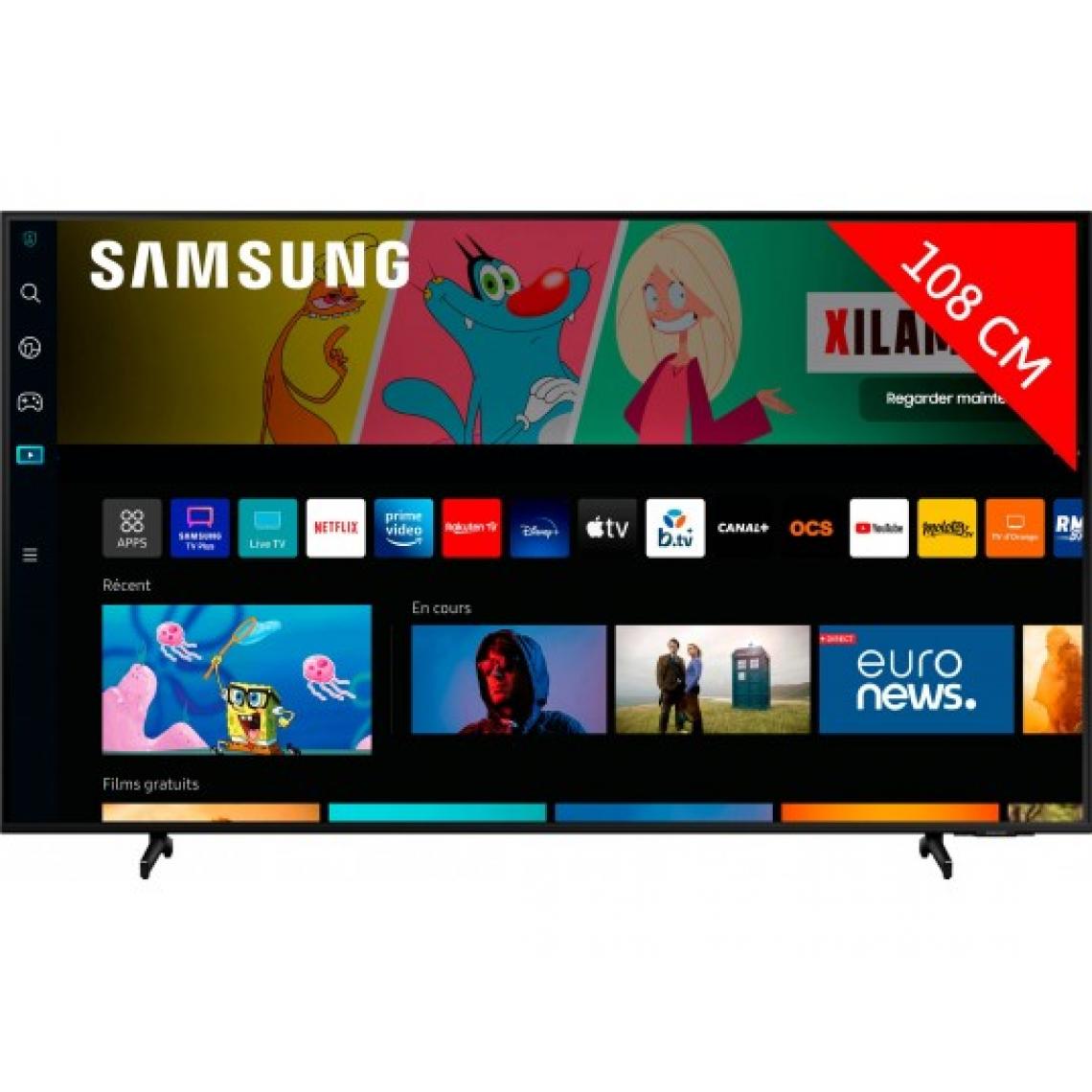 Samsung - TV LED 4K 108 cm UE43BU8005K 2022 - TV 40'' à 43''