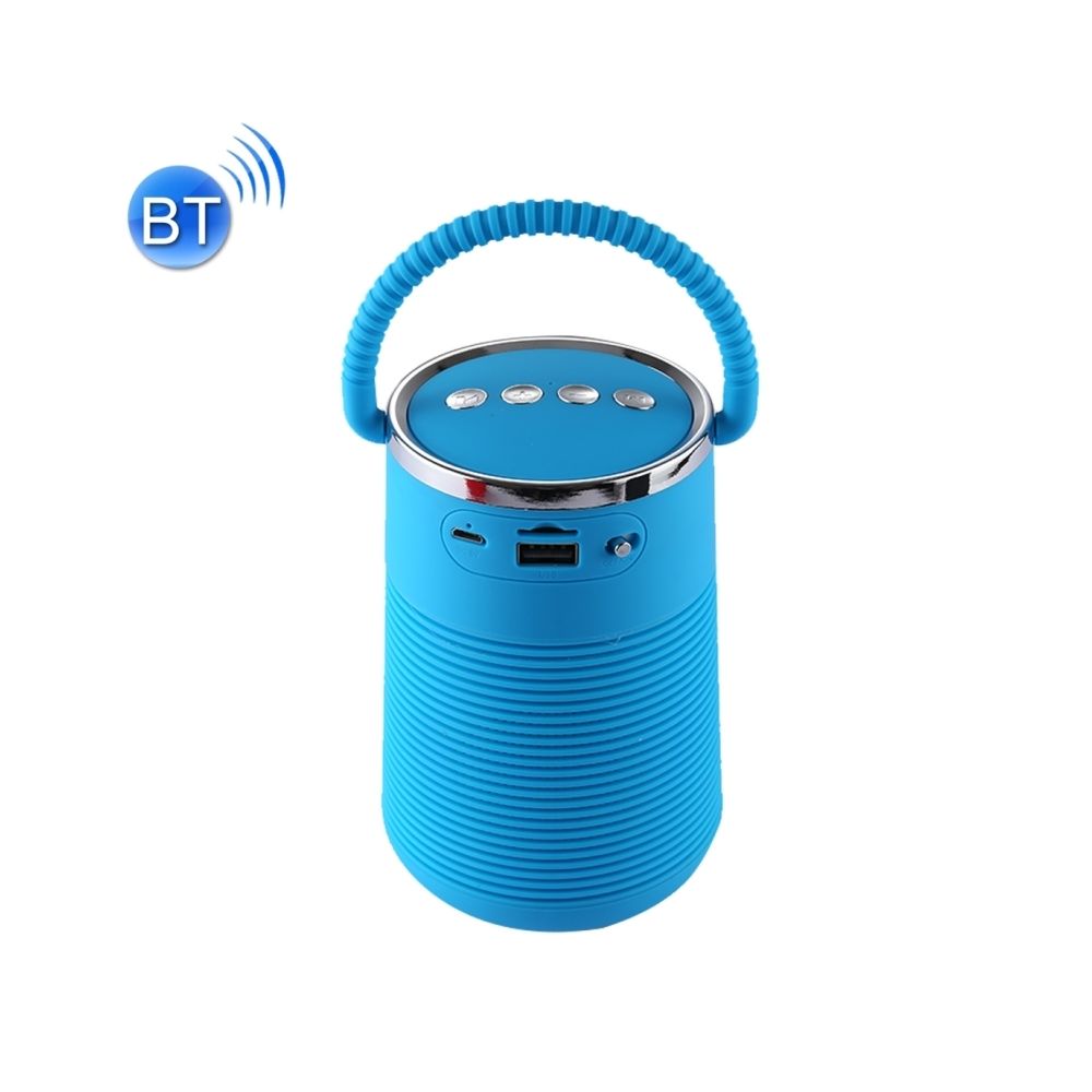 Wewoo - Enceinte Bluetooth d'intérieur bleu Portable Stéréo Musique Sans Fil Haut-Parleur, MIC Intégré, Appels Mains Libres & Carte TF & AUX Audio & Fonction FM, Distance: 10m - Enceintes Hifi