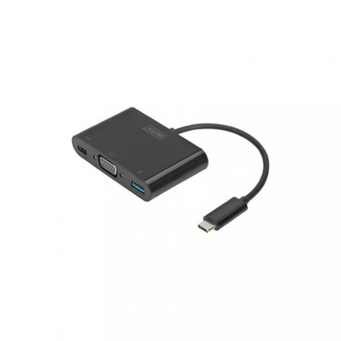 Digitus - DIGITUS Adaptateur multiports USB 3.1, USB-A - VGA/USB-C () - Hub