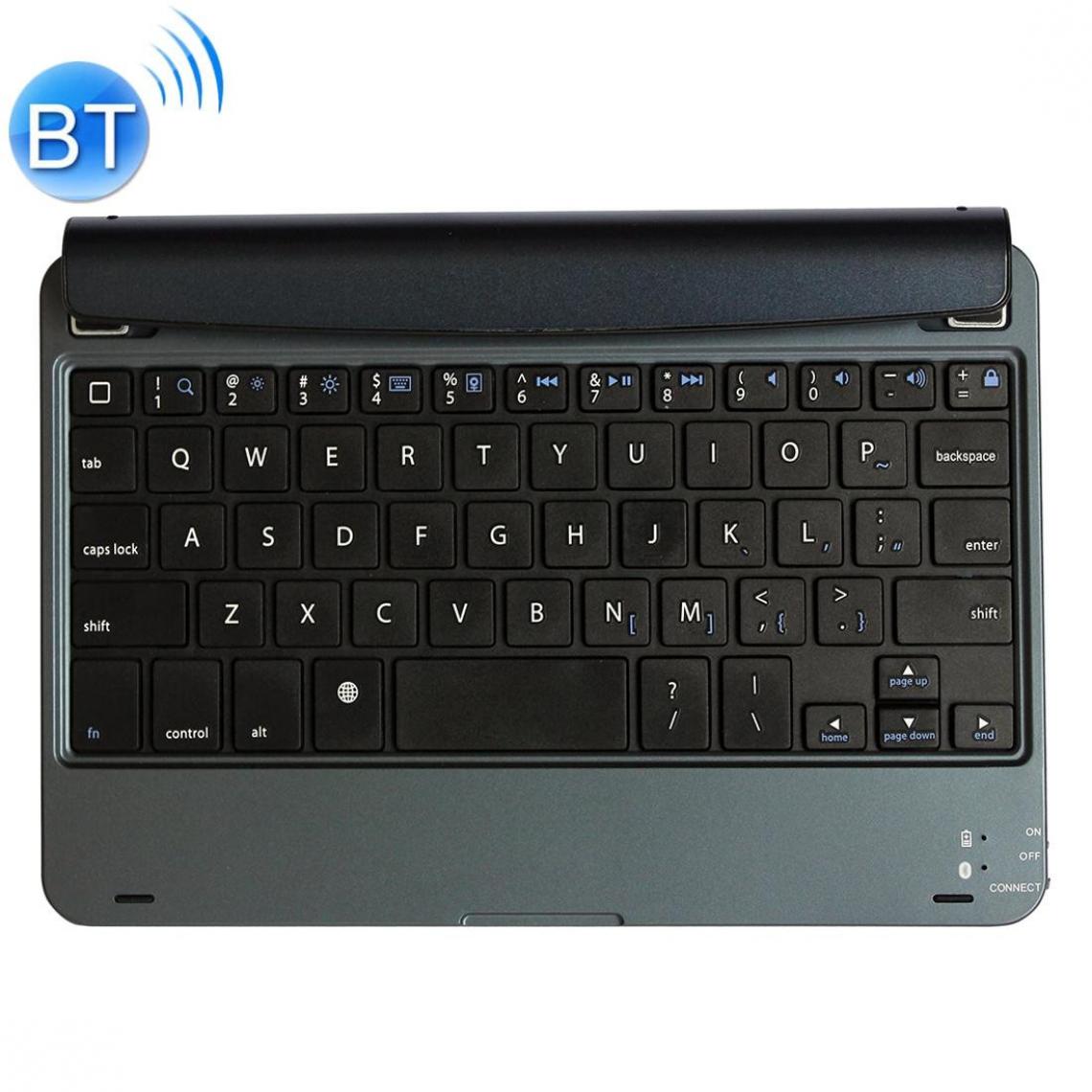 Wewoo - P1302 Pour iPad mini 3/2/1 Fente carte enfichable Housse de protection clavier Bluetooth en plastique avec fonction de support Gris - Clavier