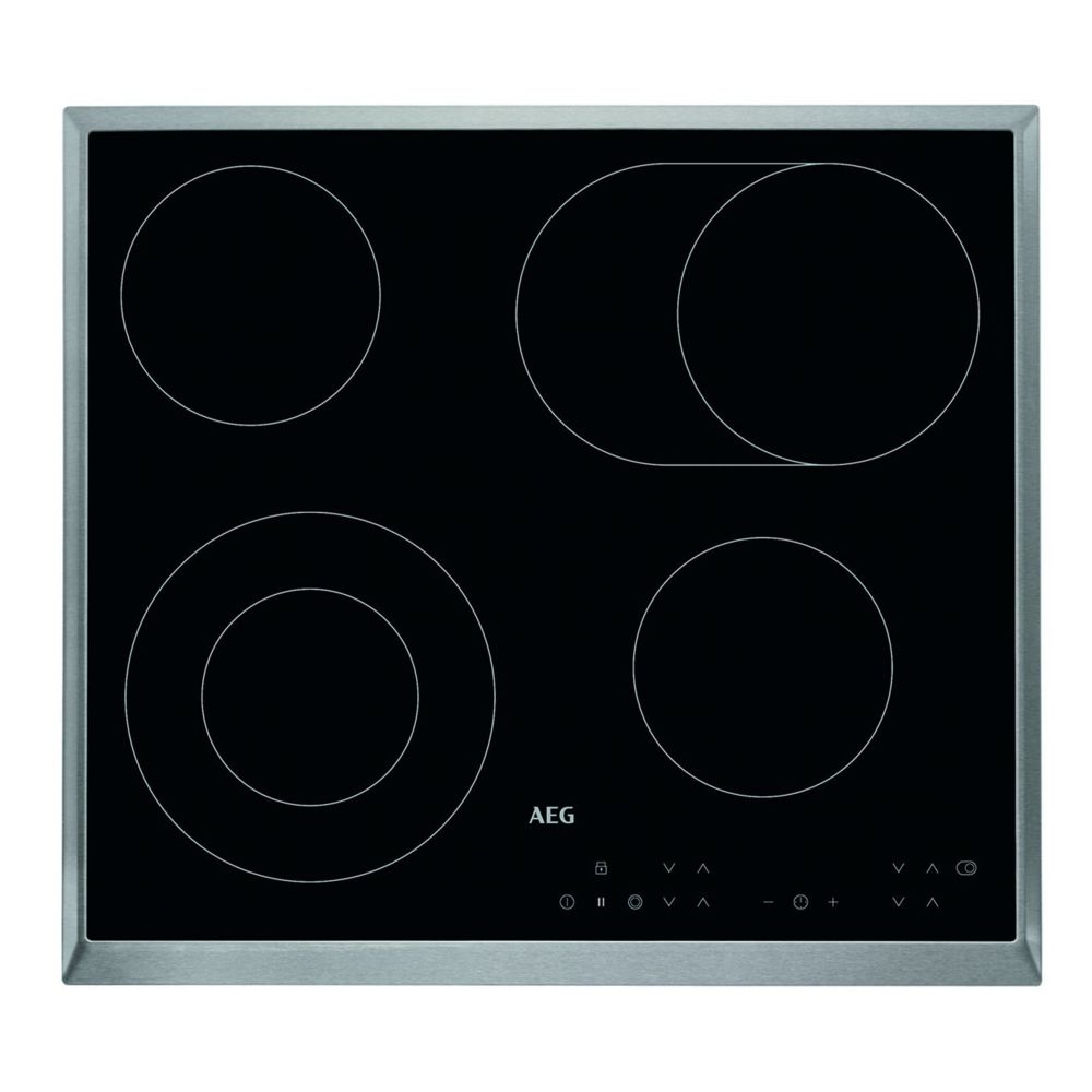 AEG - AEG HK 634060 x B Plaque électriques/Verre/Céramique/57,6 cm plus de Zone de cercle/ankoch automatique/Acier inoxydable - Lave-linge