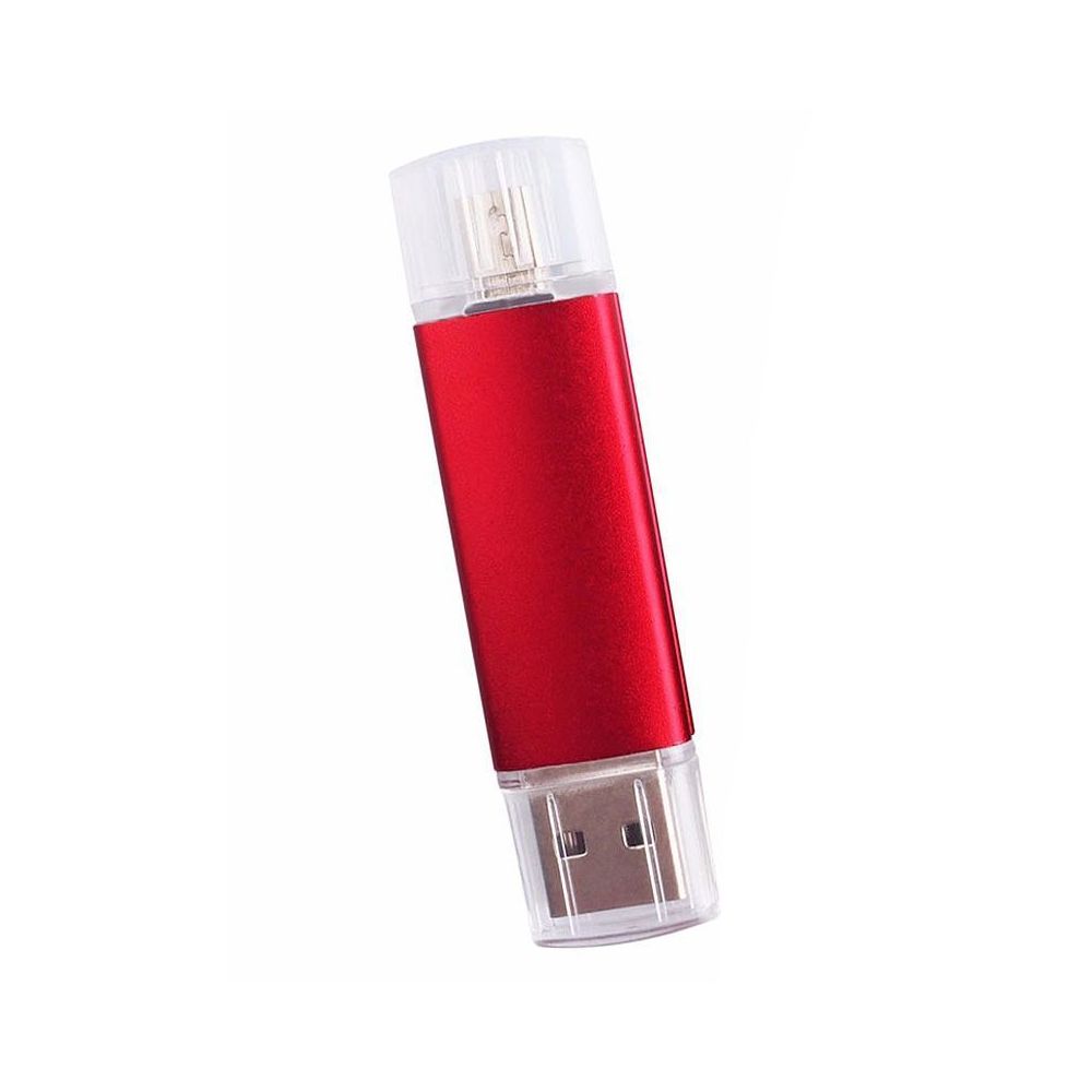 marque generique - 8GO OTG Micro USB USB 2.0 Clé USB Clef Mémoire Flash Red Metal - Clés USB