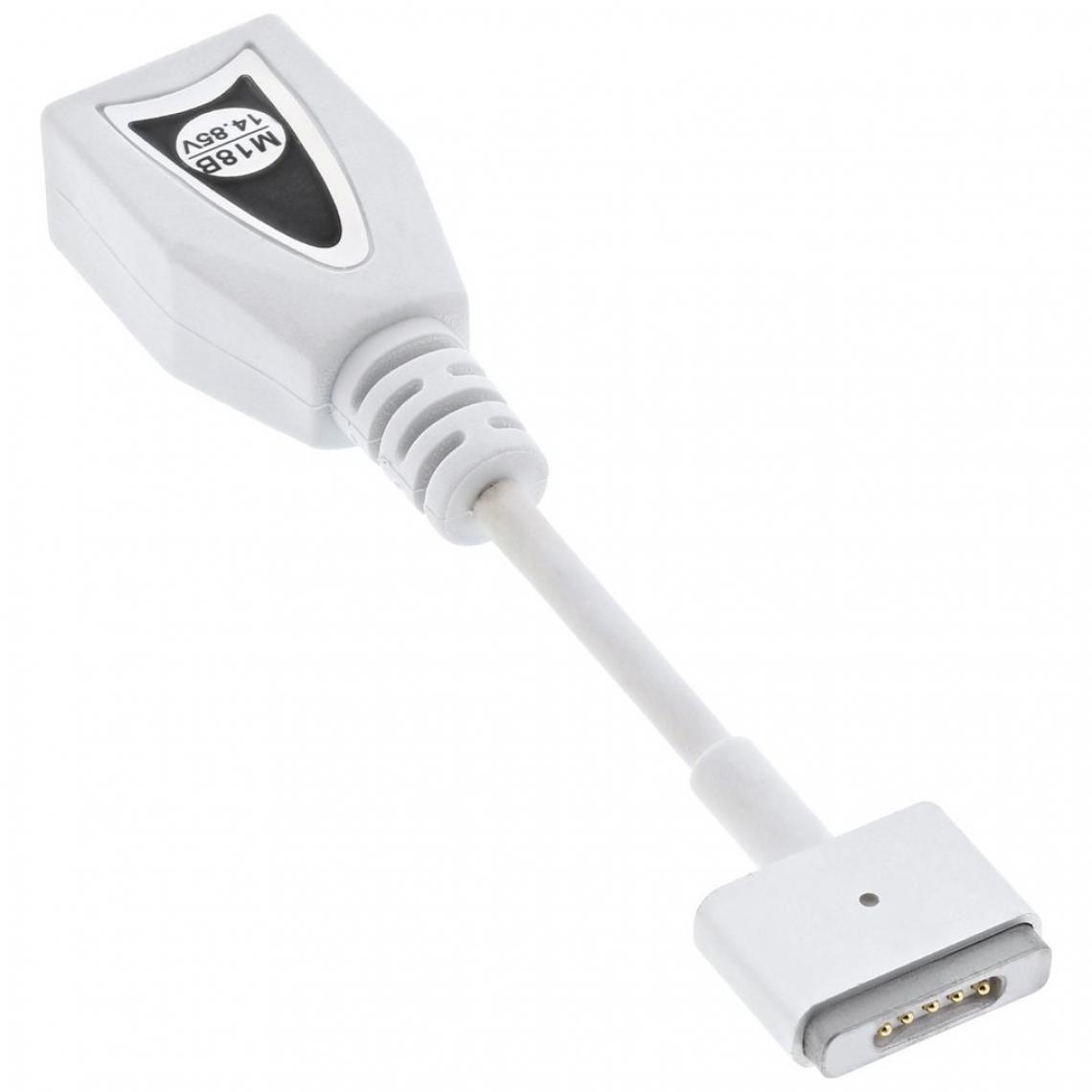 Inline - Bloc d'alimentation pour ordinateur portable Notebook TIP M18B (14.85V), pour Apple Magsafe2, Macbook Air, 90W / 120W, blanc - Alimentation non modulaire