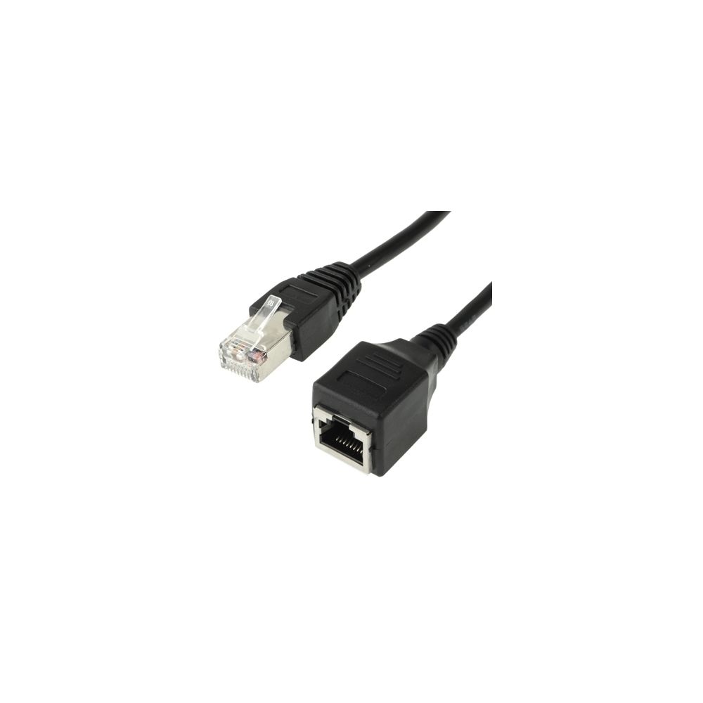 Wewoo - Câble d'extension réseau RJ45 femelle noir à mâle, longueur: 30cm - Câble RJ45