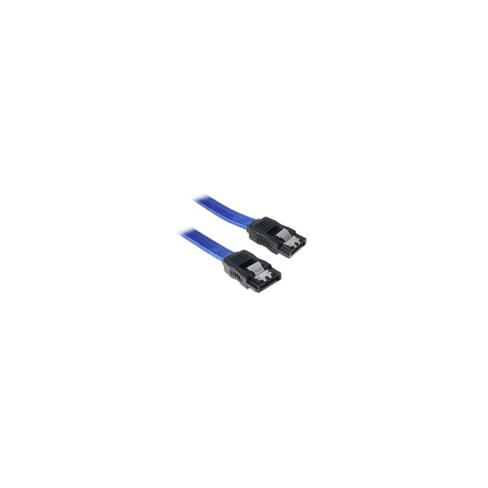 Bitfenix - Câble SATA III Alchemy - 30 cm - gaines Bleu / Noir - Câble tuning PC