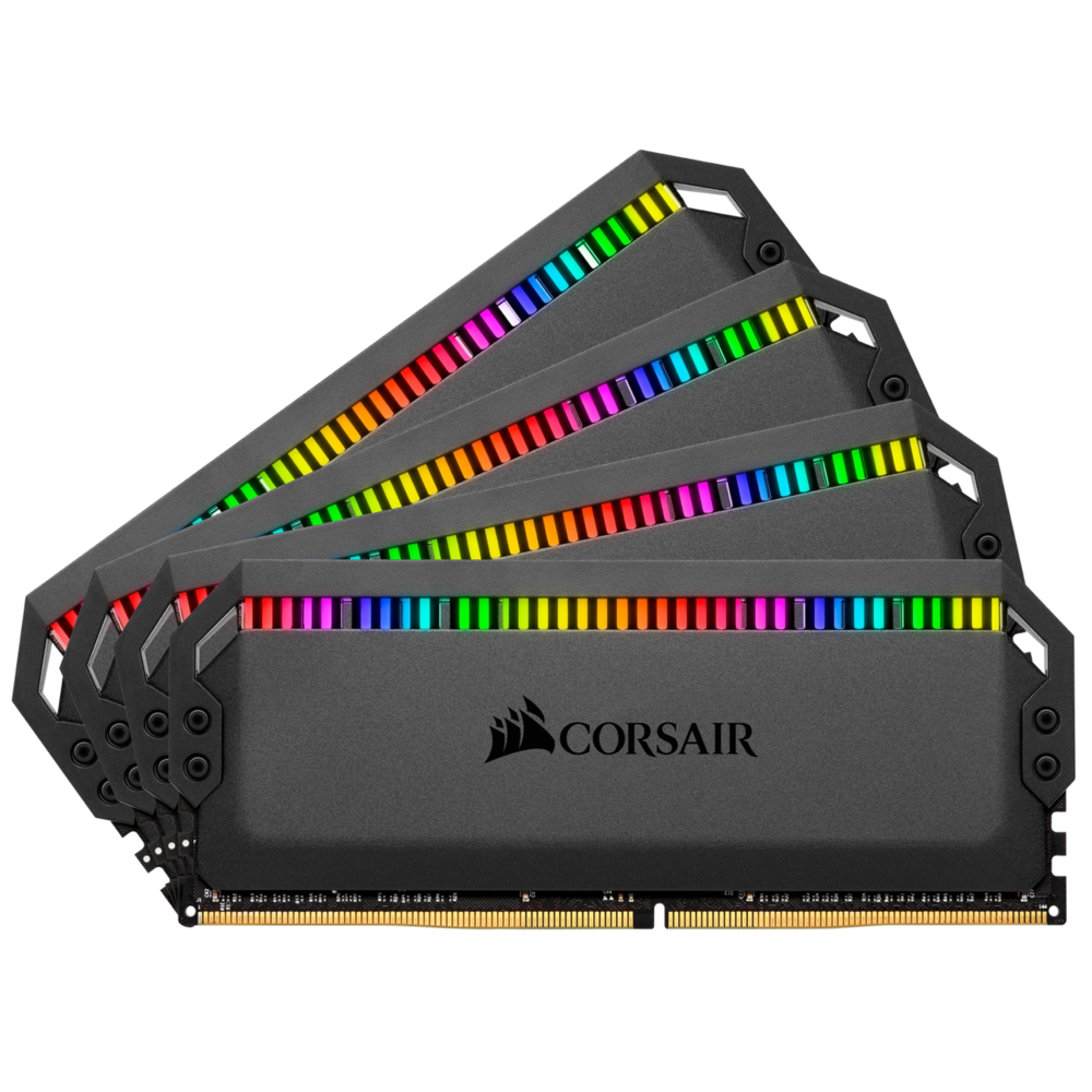 Corsair - DOMINATOR PLATINUM RGB BLACK 64 Go (4x16 Go) 3600Mhz CL18 - RAM PC Fixe