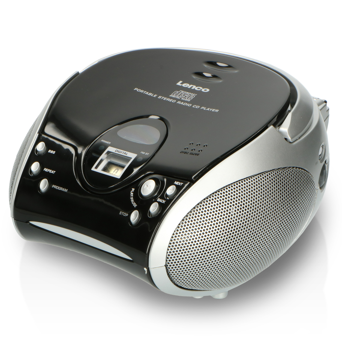 Lenco - Radio portable avec lecteur CD SCD-24 Black/Silver Noir-Argent - Radio