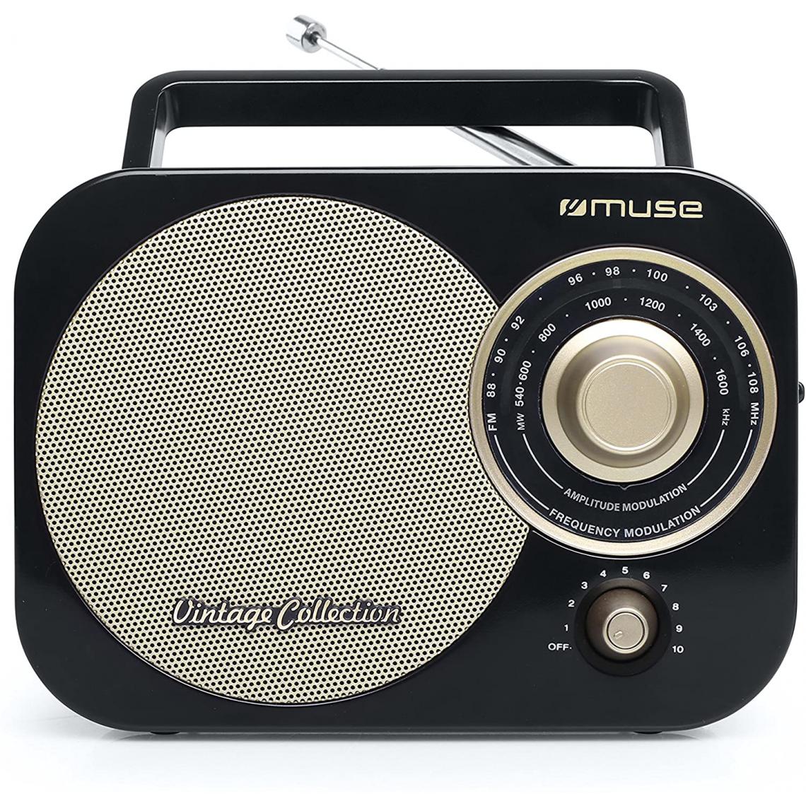 Muse - radio Portable Analogique FM Noir - Radio