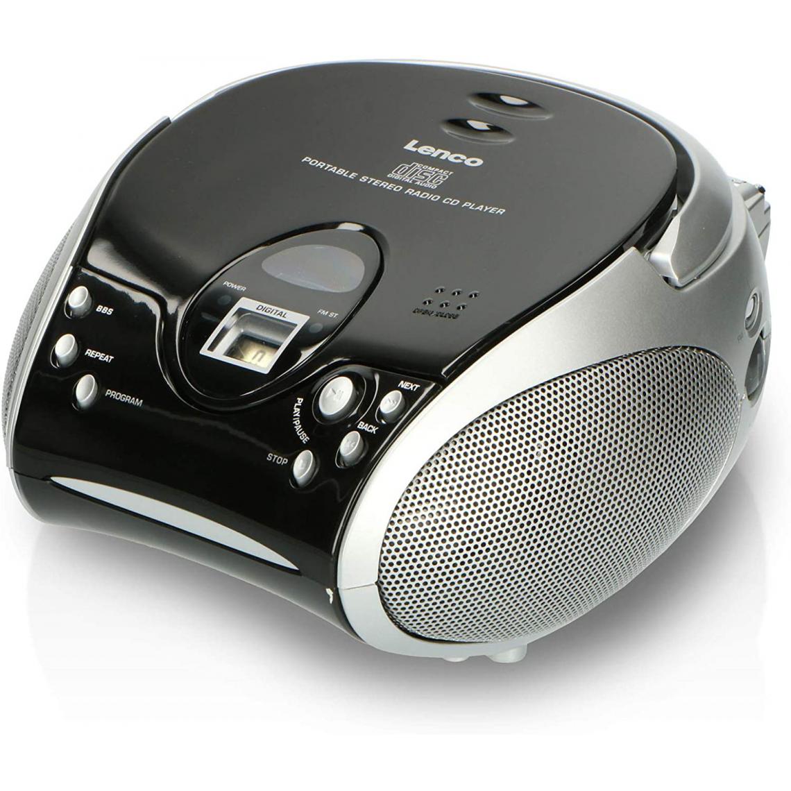 Lenco - mini chaine hifi stéréo FM LECTEUR CD programmable noir gris - Chaînes Hifi