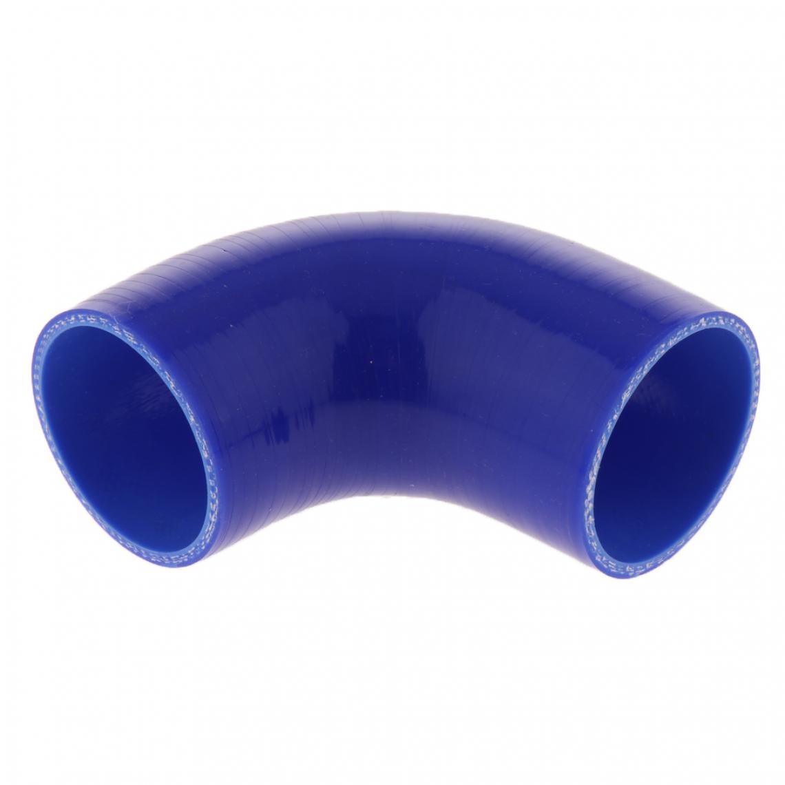 marque generique - Tuyau de coupleur de course de tuyau de coudes de silicone de 63mm 90Degree 4 plis bleu - Accessoires et Pièces Détachées