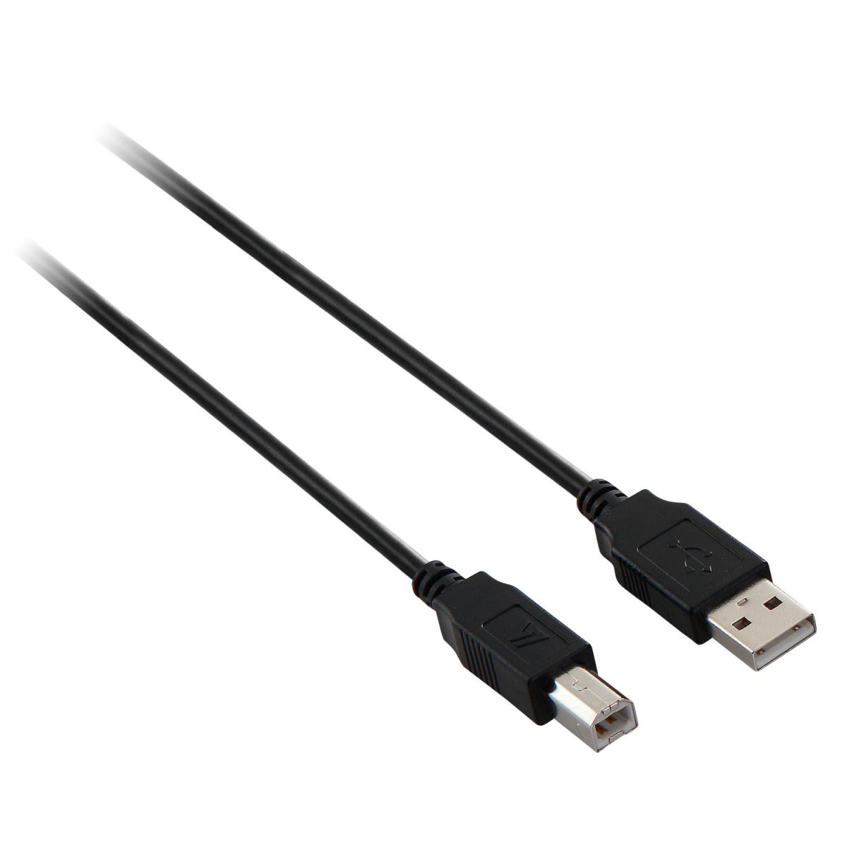 V7 - V7 CABLE USB A-B MALE NOIR 3M - Câble antenne