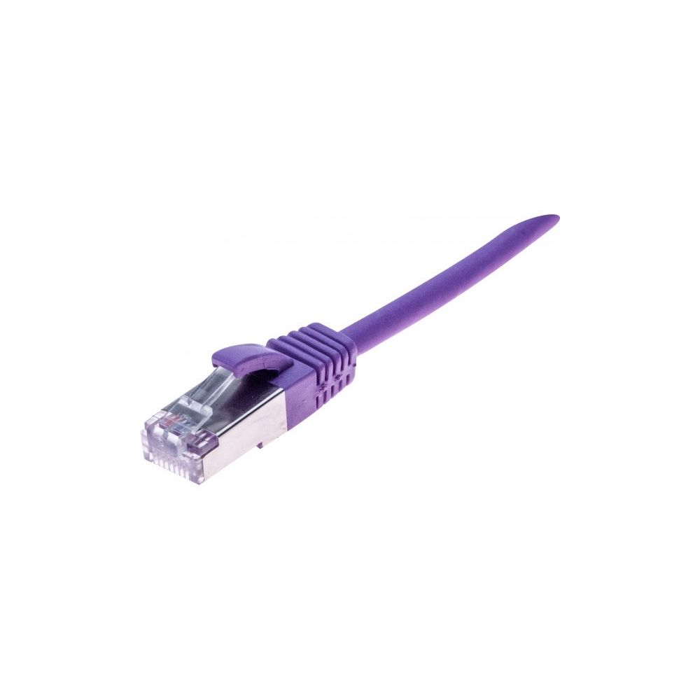 Abi Diffusion - Cordon RJ45 catégorie 6A F/UTP LSOH snagless violet - 0,5 m - Câble RJ45
