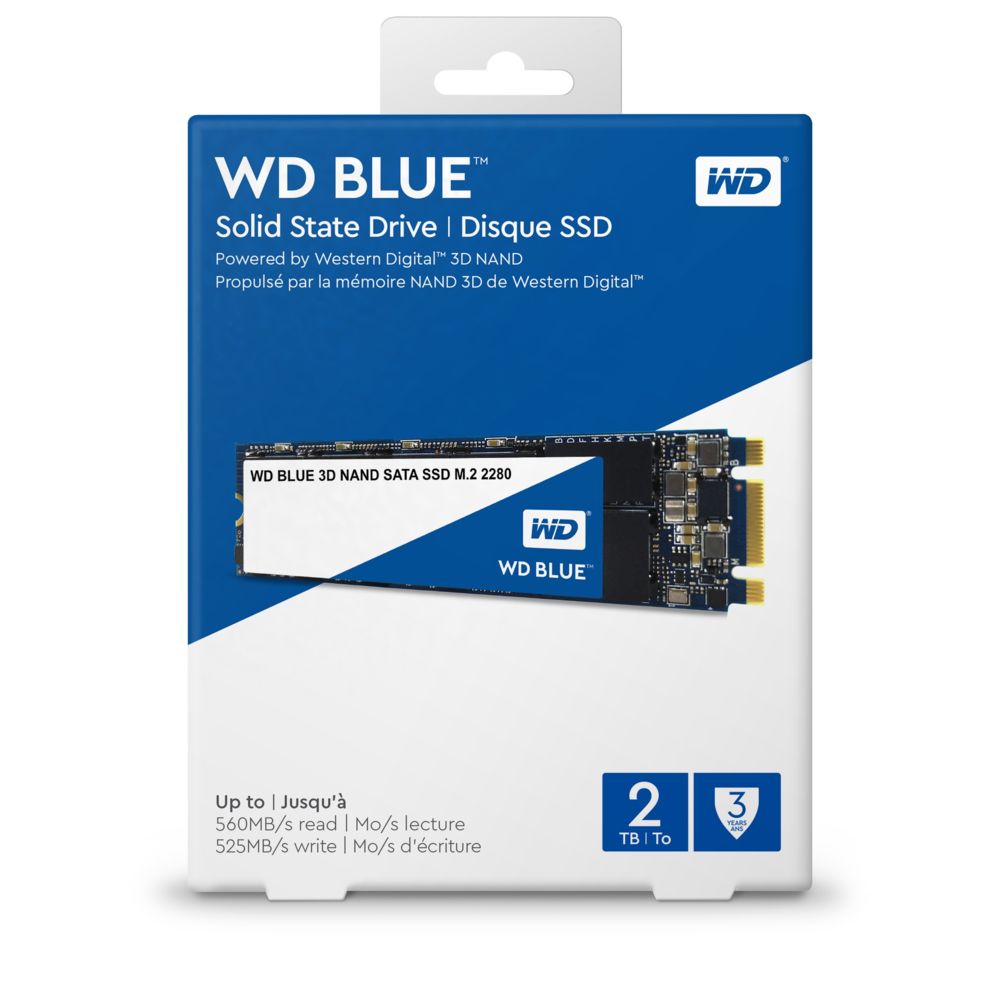 Western Digital - SSD interne M.2 2280 WD BLUE 1 To SATA III NAND 3D - SSD Interne