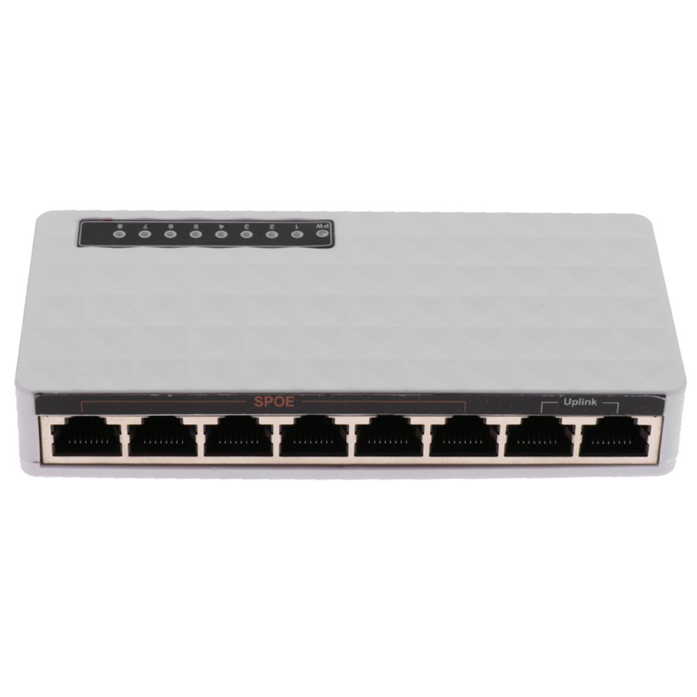 marque generique - Commutateur Ethernet en 2 Ports Uplink et 6 ports SPOE 10/100M Caméra Réseau Ordinaire DC12V Soutien - Accessoires streaming