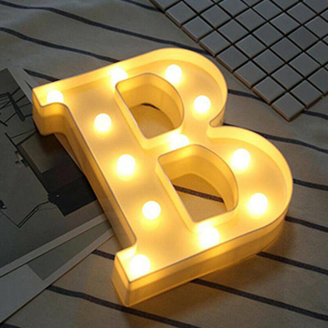 Universal - (B) LED Alphabet Lampe Phares Plastique Fête Anniversaire Logo Décoration - Lampes à poser