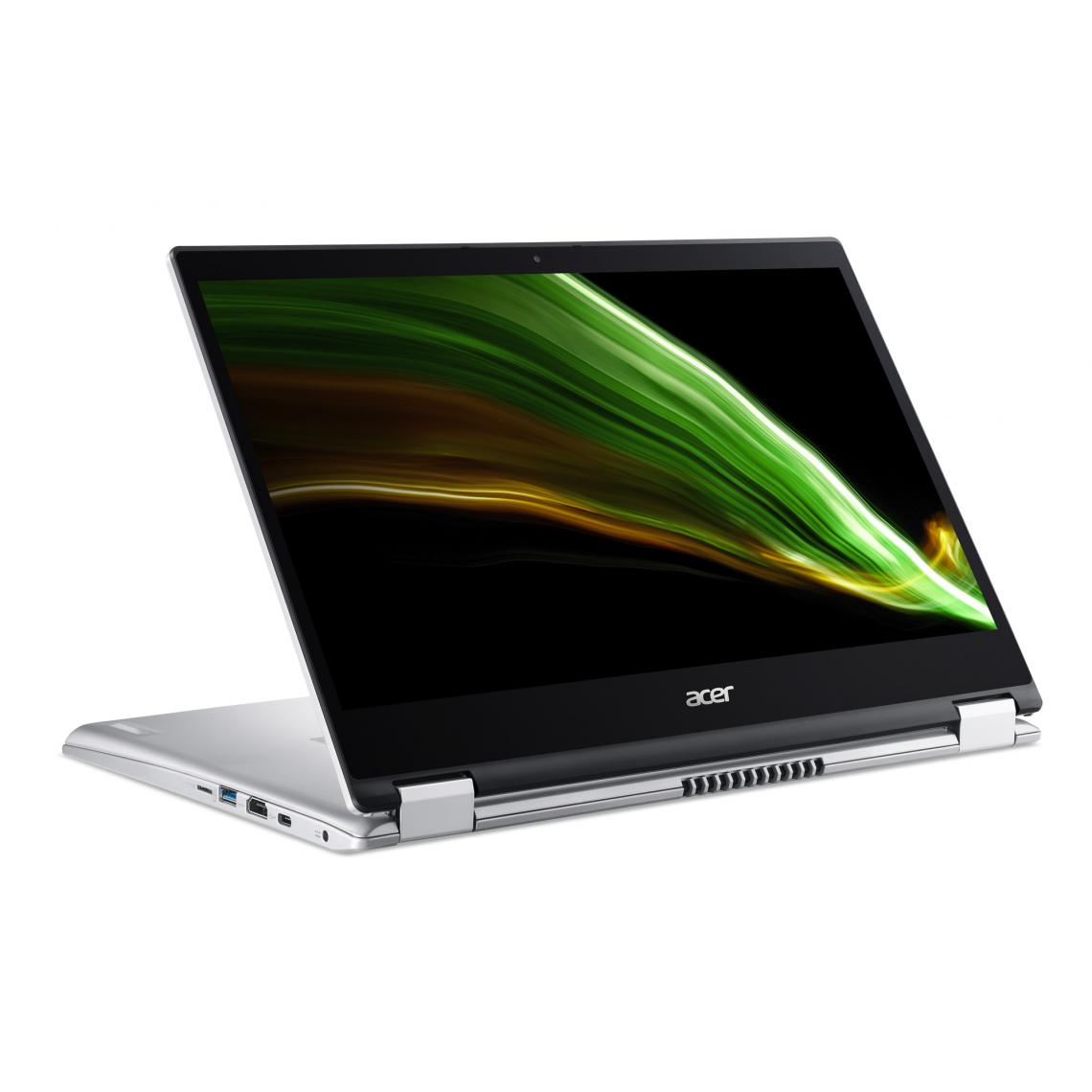 Acer - Spin SP114-31-C02M N4500 14p Spin SP114-31-C02M Intel Celeron N4500 14p FHD Touch 4Go DDR4 eMMC 128Go Intel HD Graphics W10H in S mode 2Y - PC Portable