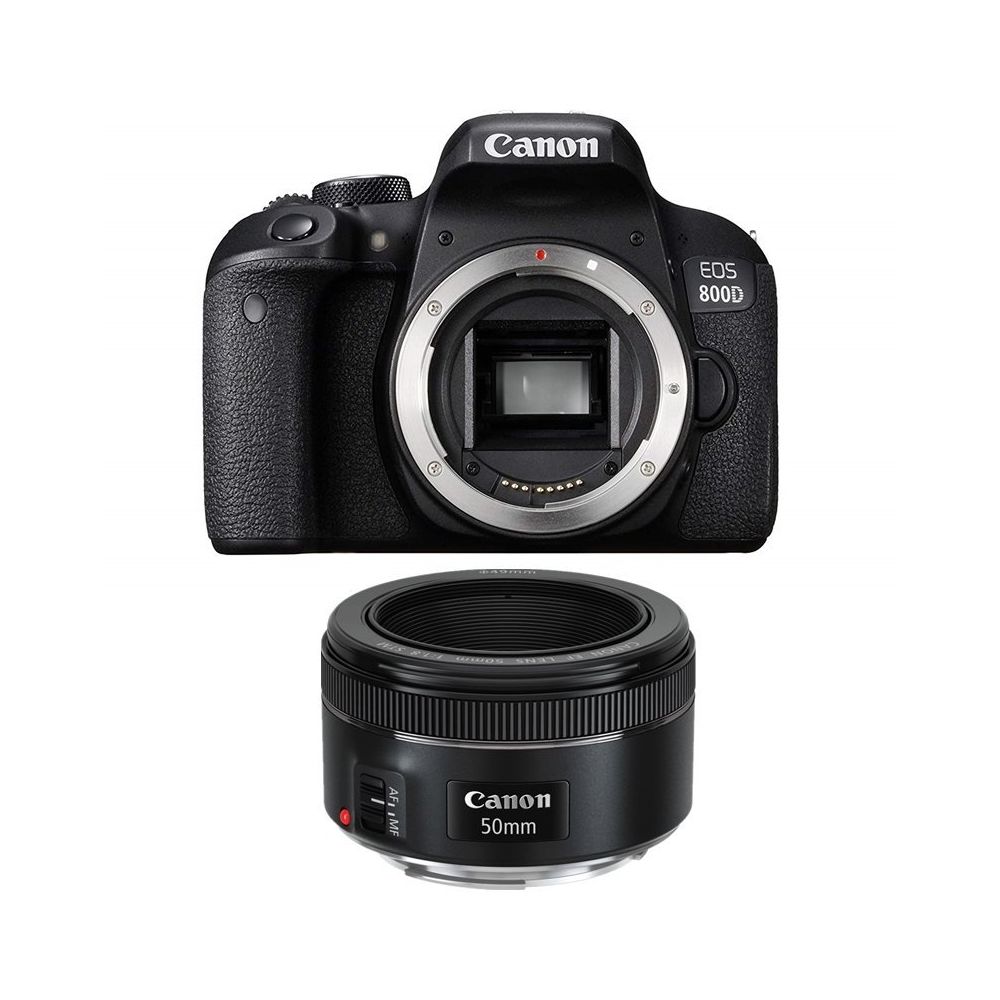 Canon - CANON EOS 800D + EF 50mm F1.8 STM - Reflex Grand Public
