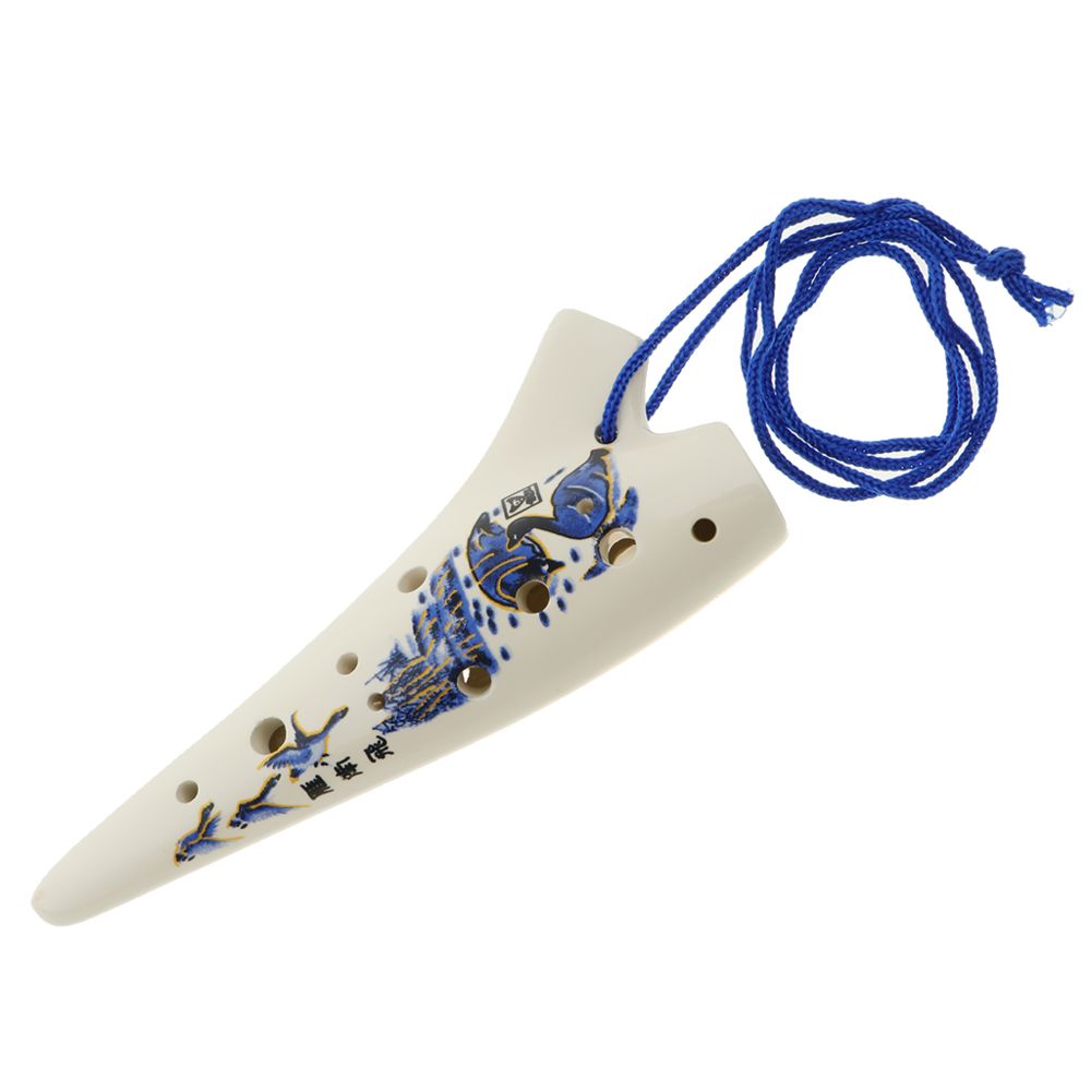 marque generique - Ocarina avec Lanière en Céramique Emaillée - Accessoires instruments à vent