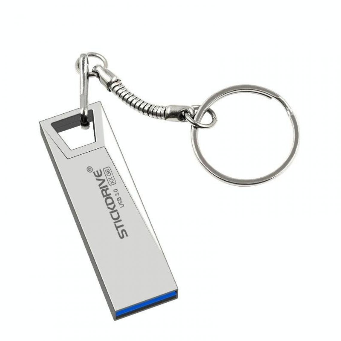 Wewoo - Clé USB STICKDRIVE Disque Mini U métallique haute vitesse USB 3.0 64 Go Gris argenté - Clés USB