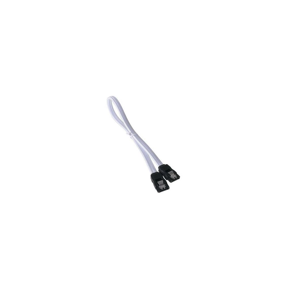 Bitfenix - Câble SATA III Alchemy - 30 cm - gaines Blanc / Noir - Câble tuning PC