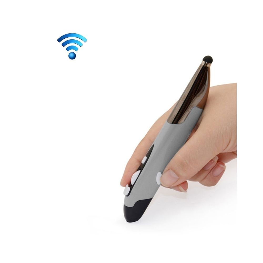 Wewoo - Souris sans fil gris pour ordinateur portable PC 2.4GHz Innovative Pen-style poche sans Smart Mouse - Souris