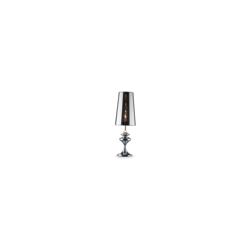 Ideal Lux - Grande lampe de table à 1 lumière, chrome, E27 - Lampes à poser