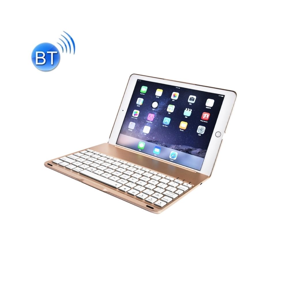 Wewoo - Clavier QWERTY or pour iPad Pro 9,7 pouces alliage d'aluminium sans fil Bluetooth 4.0 rétroéclairage - Clavier