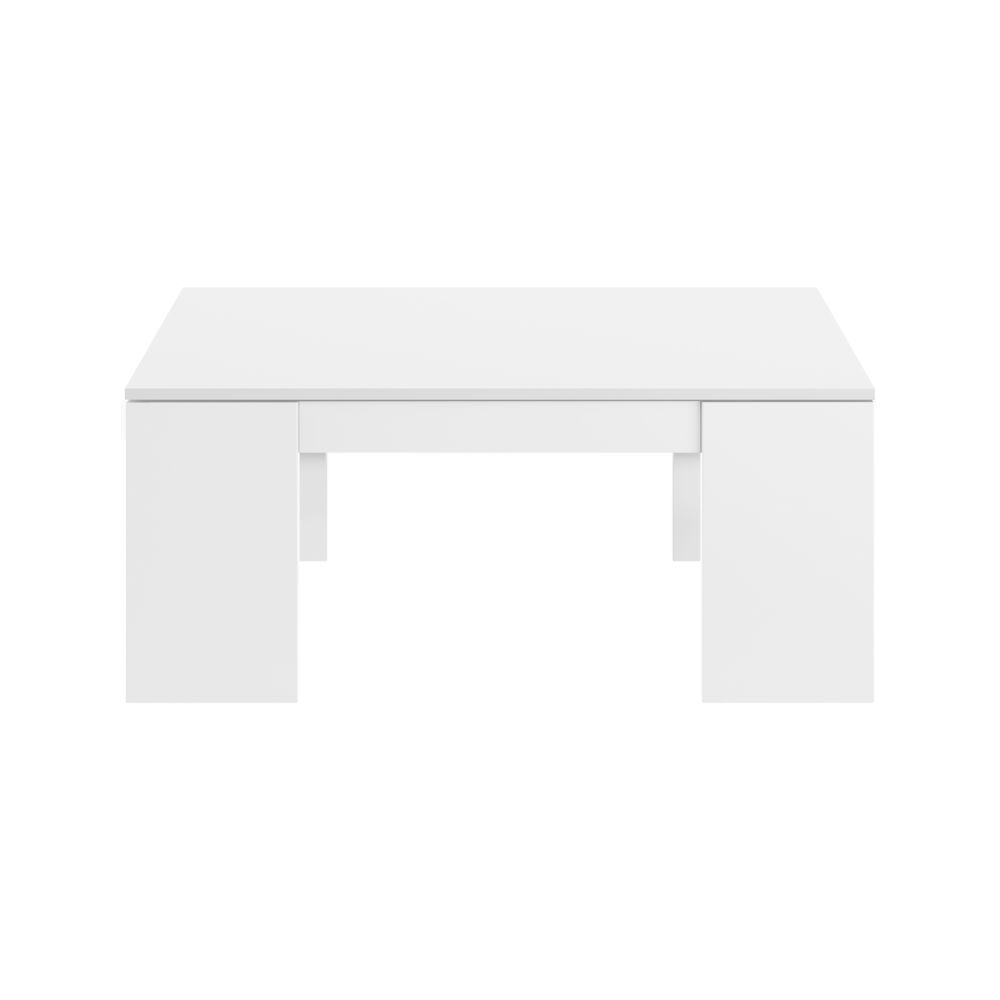 Fores - KENDRA - Table basse à plateau blanc brillant - Tables basses