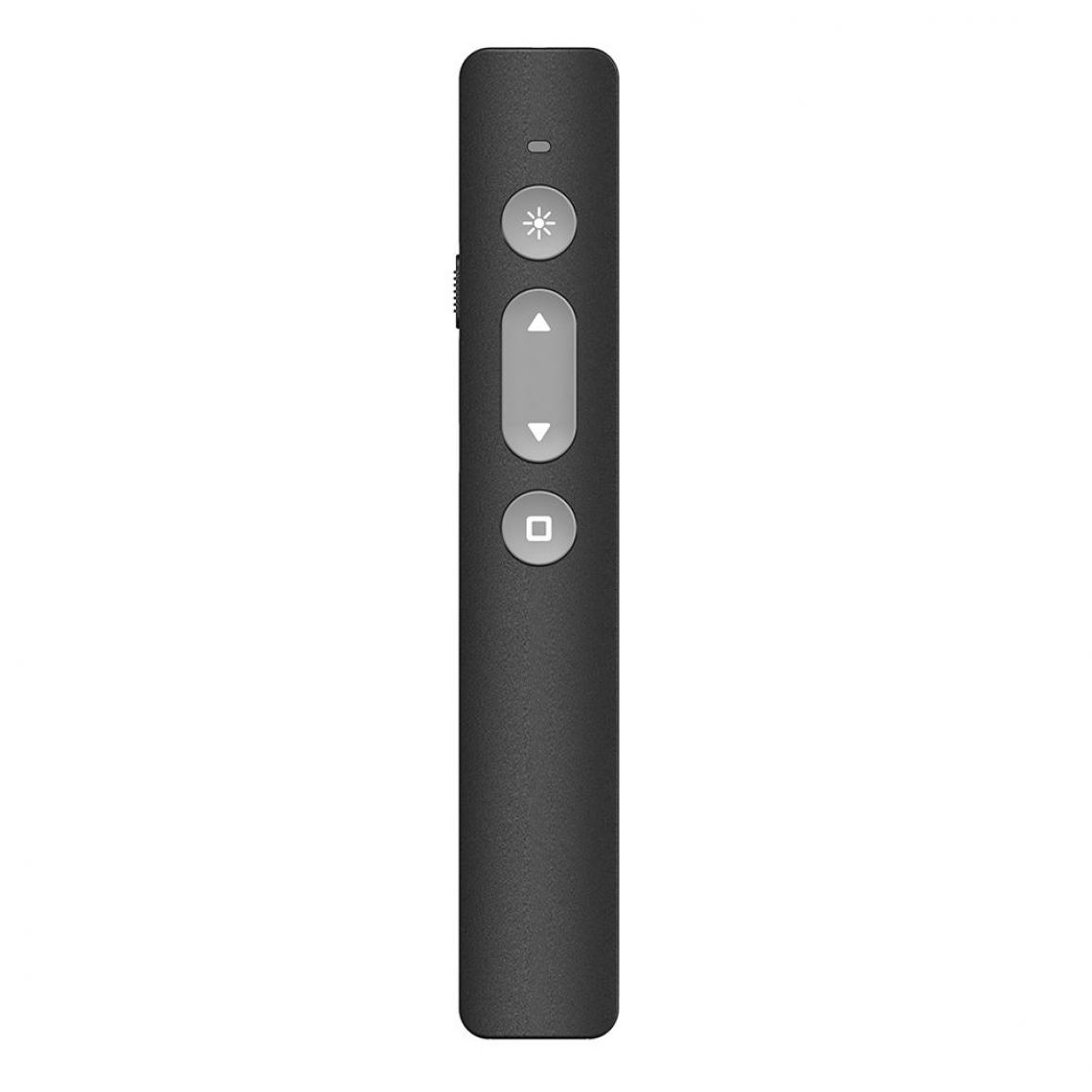Generic - Souris de présentation , Rechargeable USB, Pointeur Laser rouge sans fil 2.4GHz  ,Compatible avec le système Window   13 * 1.25 * 2.1 cm  - Noir  - Souris