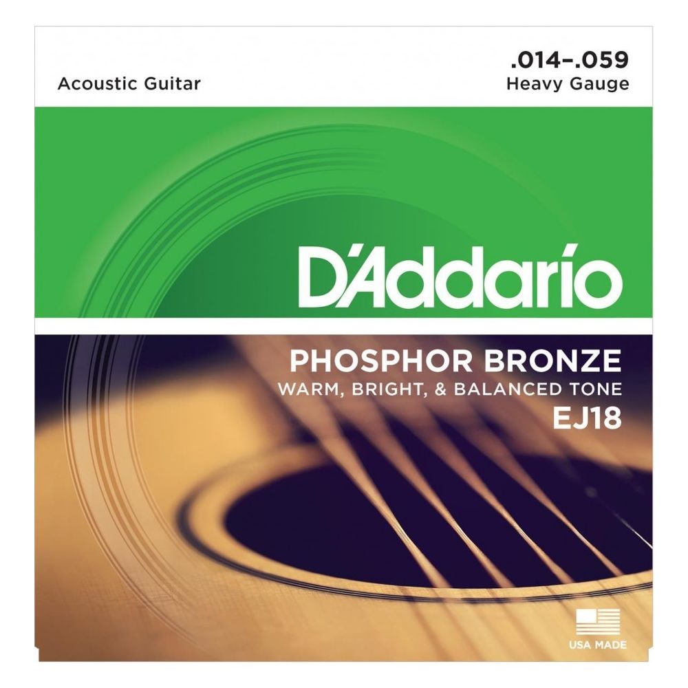 D'Addario - D'Addario EJ18 Phosphore Bronze Heavy - Jeu de cordes guitare acoustique - Accessoires instruments à cordes