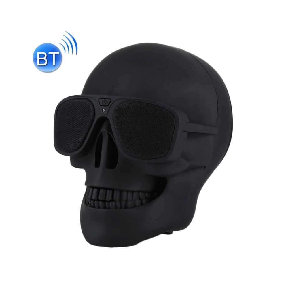 Wewoo - Enceinte Bluetooth noir Haut-parleur Stéréo Skull, Support AUX IN, Distance: 10m - Enceintes Hifi