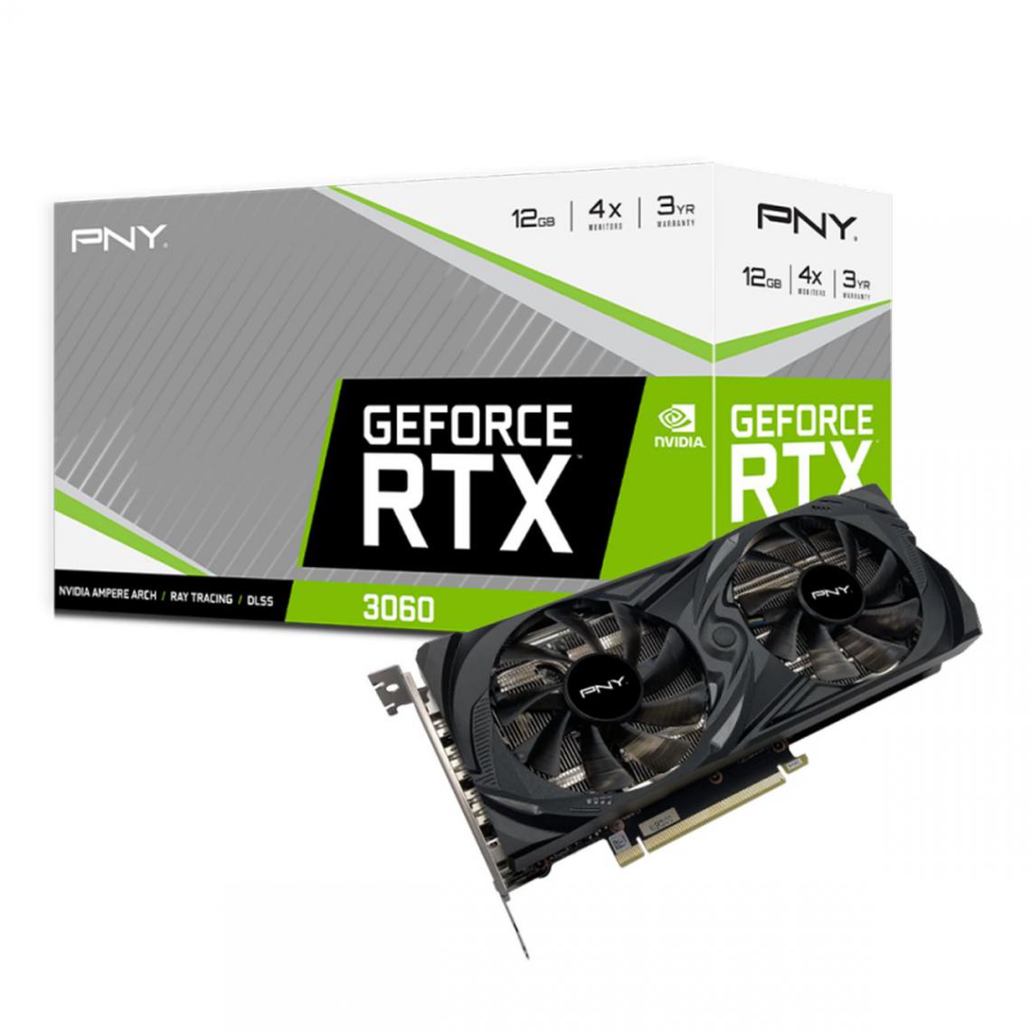 PNY - GeForce RTX 3060 UPRISING - Dual Fan - 12Go - Carte Graphique NVIDIA