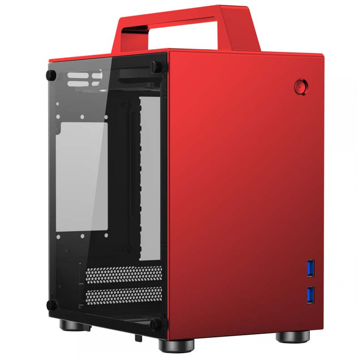 Jonsbo - T8 Red - Verre trempé - Boitier PC