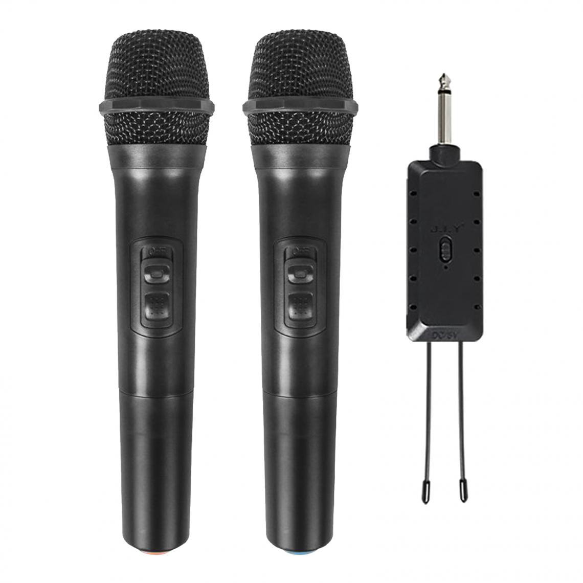 marque generique - 2 pièces Sans Fil Microphone Professionnel de Poche Système Microphone pour La Maison Karaoké - Micros chant