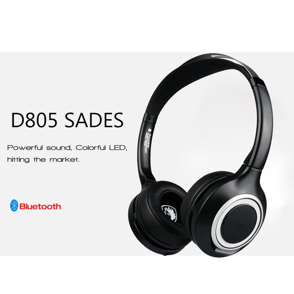 Generic - SADES D805 Poids léger Le port de casque sans fil Bluetooth avec micro intégré Noir - Ecouteurs intra-auriculaires