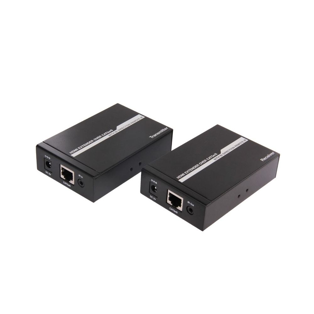 Wewoo - Amplificateur noir Extension HDMI sur Cat5e / 6 EU Plug - Ampli