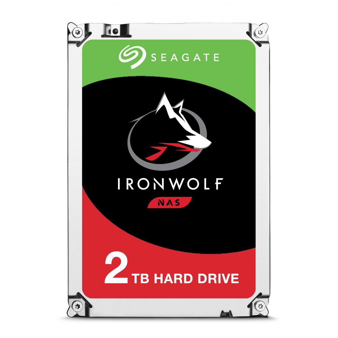 Seagate - NAS HDD 2To IronWolf single NAS HDD 2To IronWolf 5900rpm 6Gb/s SATA 64MB cache 3.5p 24x7 for NAS and RAID rackmount systemes BLK single pack - Disque Dur interne