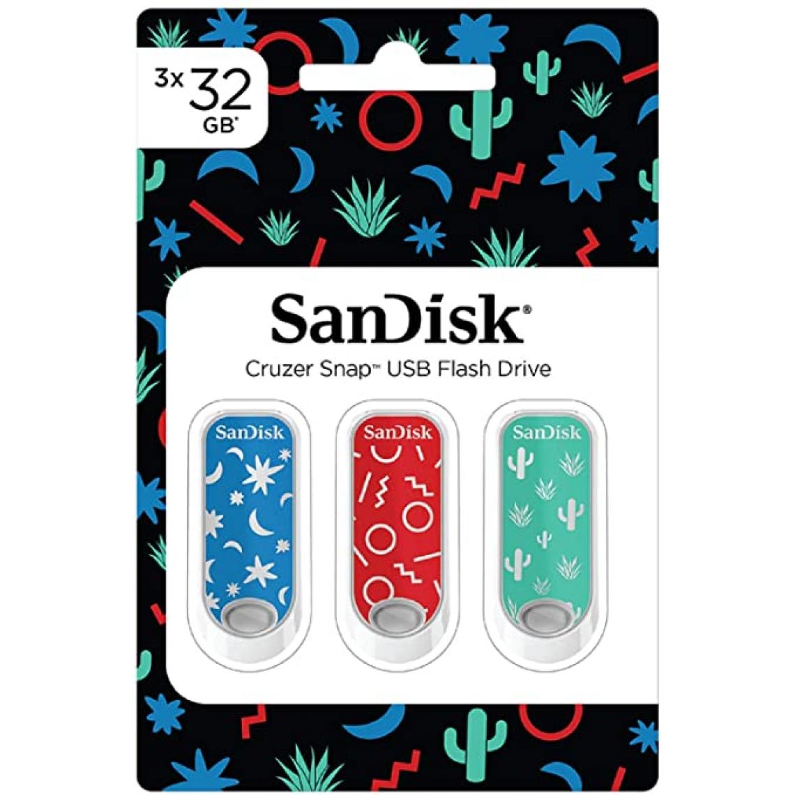 Sandisk - Cruzer Snap USB Flash Drive 2-pack 32GB - Clés USB